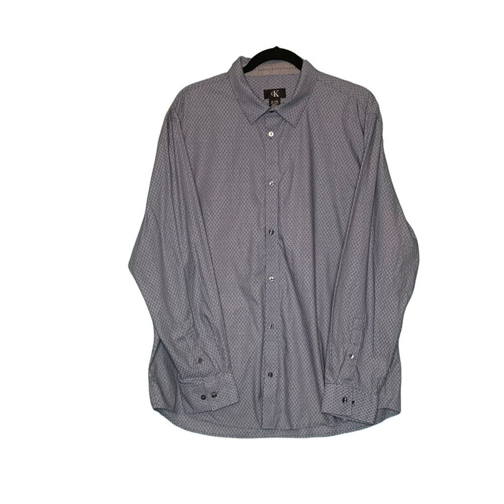 Calvin Klein men buttoned up long sleeves dress shirt size XL